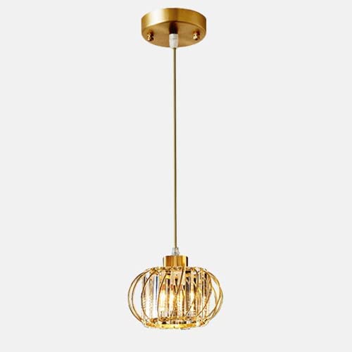 Lámpara colgante de cristal E27 estilo linterna con cable regulable para comedor