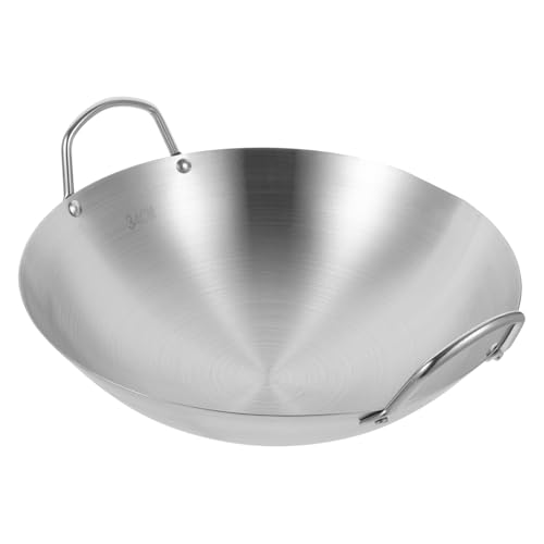 Wok de acero inoxidable para cocina tradicional