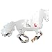 Alrens(TM)Horse Pattern Modern Creative Design Wall Decals DIY 3D Acrylic Mirror Surface Wall Sticker Living Room Children Room Bedroom adesivo de parede Home Decoration Mural Decor