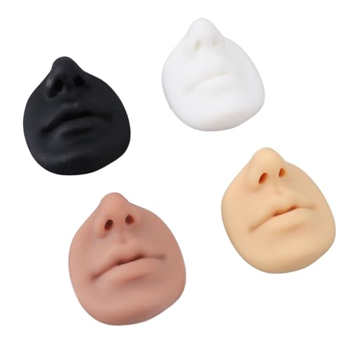 Silicone Nariz Boca Modelo Tatuagem Prática Lábios Conjunto Kit de Exibição Piercing para Maquiadore