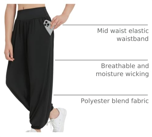 Image of EXARUS 3 Pack Girls Wide Leg Pants Baggy /Tapered Loose Casual Summer | Teen Flowy Tween Beach School Vacation Trousers Youth Junior Preteen Bottoms Lightweight Soft Kids 6-14Y