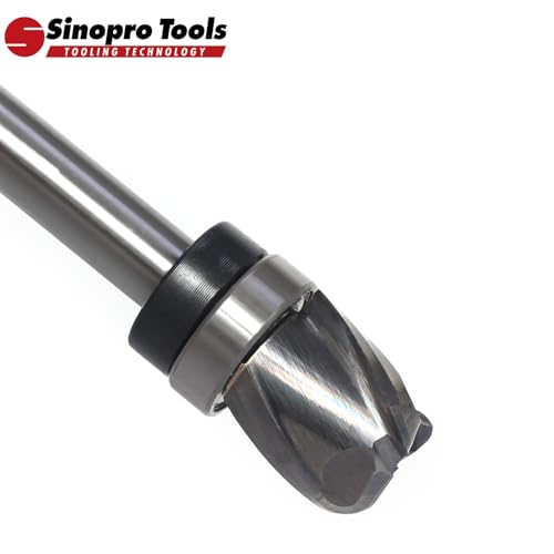 Schüssel & Tablettfräser Hohlkehlfräsers – 8 mm Schaft, 16 mm Schneidendurchmesser, 16 mm Schneidenlänge, 4 mm Radius – 3 Flöte Hartmetall Upcut Spiralfräser für Oberfräse