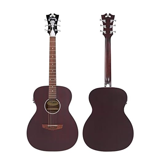 D'Angelico DAPLSOMSTWCP Premier Tammany LS Guitarra acústica y eléctrica, vino trans (exclusivo de Gear Hero)