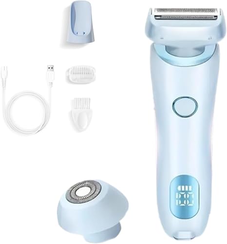 Zylla Smoothshave - Maquinilla de afeitar suave para mujer, recortadora de cuerpo para mujer, maquinilla de afeitar de bikini impermeable Ipx7, afeitadora eléctrica 2 en 1 para mujer, húmeda/seca