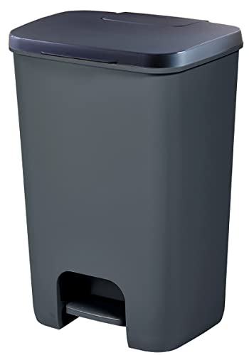 Curver | Poubelle Essentials 40 l, Gris Anthracite, 37,4 * 33,1 * 55 Cm