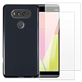 Shantime Case with 2 Pack Screen Protector Combo Compatible with LG V20, Shockproof Cover and Tempered Glass Set for Full Body Safety(Black)