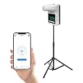 Wall-Mounted Body Thermometer with Bluetooth and Tripod Holder, Non-Contact Digital Forehead Fever Detection with Alarm for Schools, Offices, Shops (Rechargeable Battery and Tripod Included)