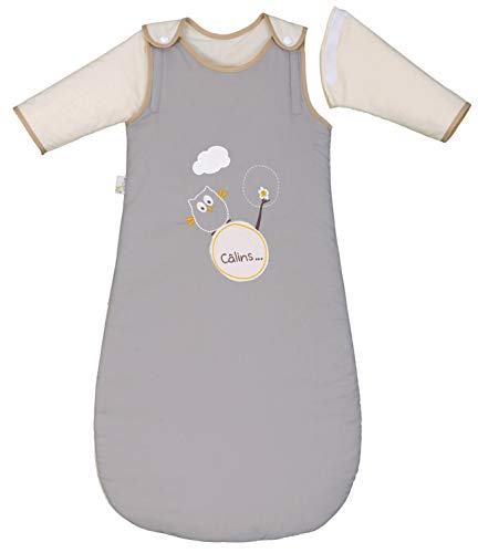 P'tit Basile - Gigoteuse Hiver Chaude à Manches Amovibles - TOG 3.5 - Taille 90 cm (6-24 Mois) - Coton Bio - Chouette Cover