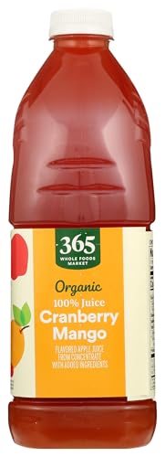Image of 365 by Whole Foods Market, Organic 100% Juice Flavored Juice Blend from Concentrate, Cranberry Mango, 64 Fl Oz