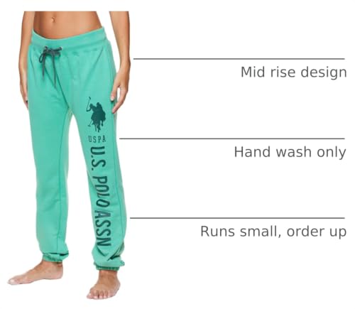Image of U.S. POLO ASSN. Womens Sweatpants - Women Joggers Sweats with Logo Print - French Terry Poly-Cotton