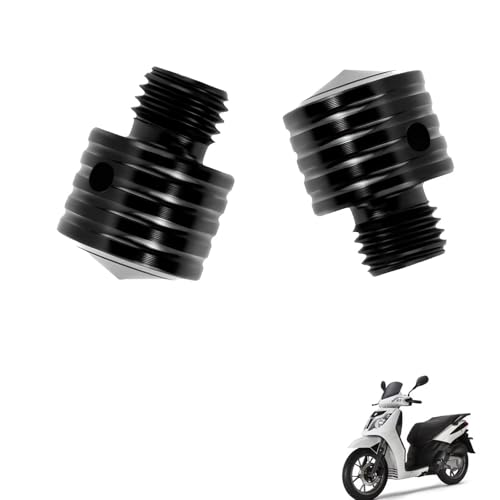 generisch 2PCS motorrad spiegel blindstopfen kompatibel mit Benelli Caffenero 125,staubdicht tuning zubehör(black)