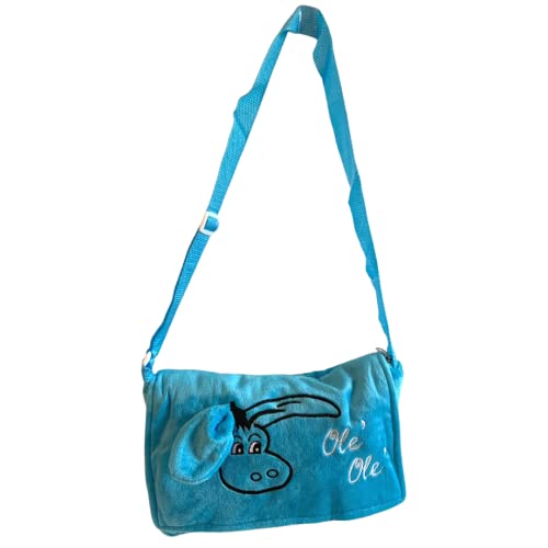 Dimensioni 25cm NARAMAKI® Napoli Borsa in Tessuto Pile 25cm con Cerniera Tema Napoli con Manico Regolabile - Campionato di Calcio 2025 (Borsa Tessuto)