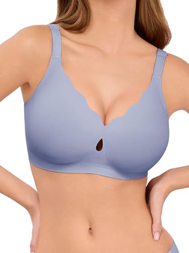 Image of LUCKMEEY Bras for Women No Underwire Wave Push Up Wireless Bra Seamless Bras Full Coverage Bralettes Lift Everyday Bras