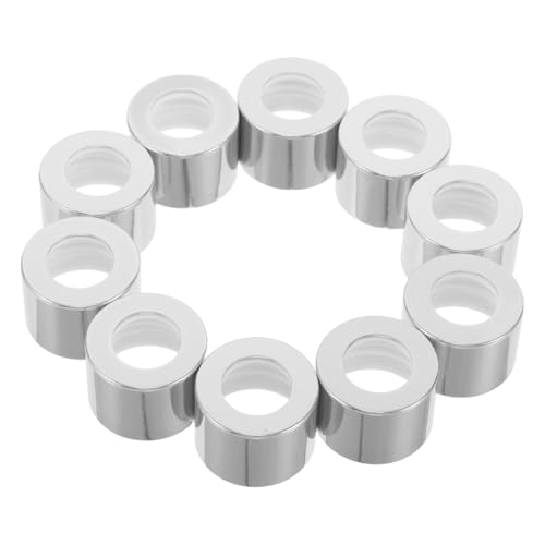 DONFAMDS Tappi per Bottiglie Diffusore Ricaricabili 24 Denti in Metallo Argento, Coperchi per Flaconi Profumo in Vetro, Ricambio per Diffusore Aromaterapia Casa, Ufficio e Auto, Set 10