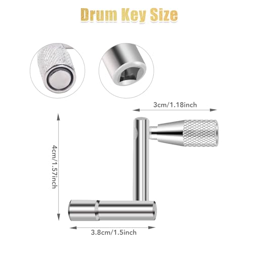 Seteol 6\" Cowbell and Cowbell Clamp, Cowbell for Drum Set, Cowbell Holder Percussion Accessory, Adjustable Drum Cowbell Mount for Bass Drum Hoop Up or Down, Cow Bell Musical Instrument with Drum Key