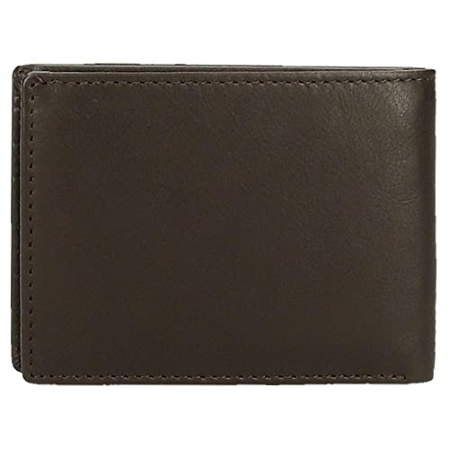 Pepe Jeans Para Hombre. 7373132 Cartera De Piel Badge Marron -11X8X1Cm- (Osfa), MarróN, Casual - 2