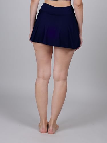 Image of Women Swim Skirts Swimsuit High Waist Swimming Skorts with Shorts Bikini Bottoms Bathing Suit Bottoms