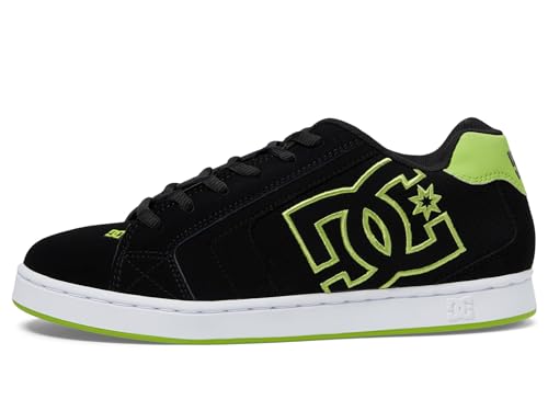 Image of DC Men's Net Skate Casual Shoe Black /Lime Green 7