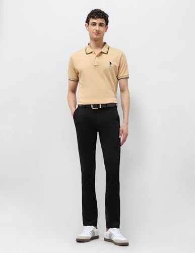Image of U.S.Polo Association Men's Satin Slim Fit Trousers (USTR01782D Black 30)
