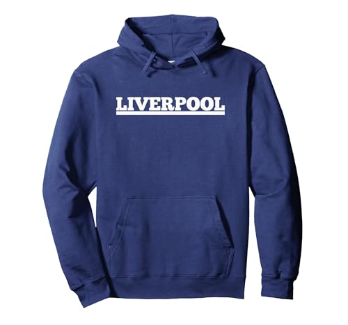 Liverpool Pullover Hoodie, Adult Unisex, Navy Blue, X-Large