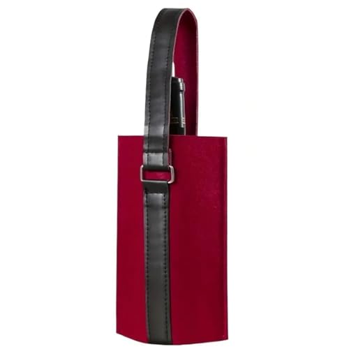 Bolsa de vino para dos botellas en fieltro grueso para regalar en cenas