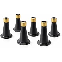 Tech Team #00740 312" Reinforced Bed Risers Replace Casters to Prevent Sliding, Fits Over Standard Bed Feet, Heavy-Duty Furniture Elevators, Tool-Free Installation, Set of 6