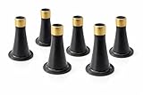 Tech Team #00740 3½' Reinforced Bed Risers – Replace Casters to Prevent Sliding, Fits Over Standard Bed Feet, Heavy-Duty Furniture Elevators, Tool-Free Installation, Set of 6