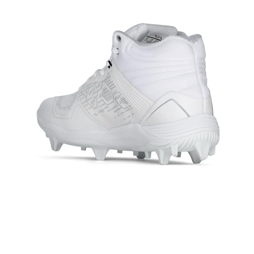Boombah Viper Pureknit Women's Molded Mid Cleat - White Out - Multiple Color Options - Multiple Sizes2