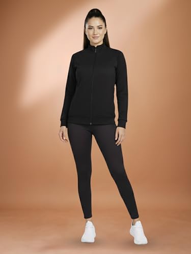 Image of Women 3 Piece Gym Workout Set | Sports Bra, Zip-Up Jacket & High Waist Leggings | Stretchable Yoga Activewear Co-Ord Set for Women | Fitness Gym Tracksuit