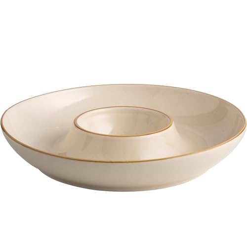 LEHAHA 12.25 inch porcelain Chip and Dip Serving Set, Ceramic