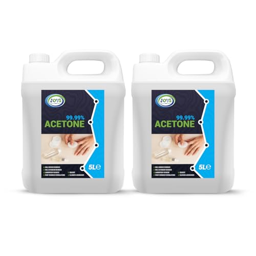 99.99% Pure Acetone 2x 5 Litre | Professional Strength Nail Polish Remover | Acrylic, UV/LED, Nail Glue & Varnish Remover | Salon-Quality, Multi-Purpose Solvent.