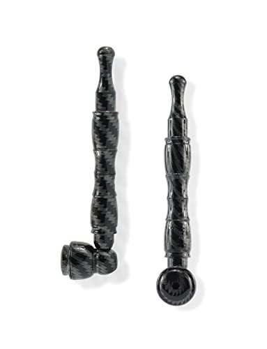 Budawi® Metallpfeife in Carbon Optik inkl. Sieb Pfeife Tabakpfeife Cover