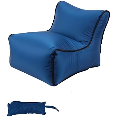 Inflatable Children's Chair, Travel Portable Pocket Seat Inflatable Chair Sofa Lounger Seat Suitable for Camping, Gaming, Outdoor, Indoor (Navy Blue) Cover