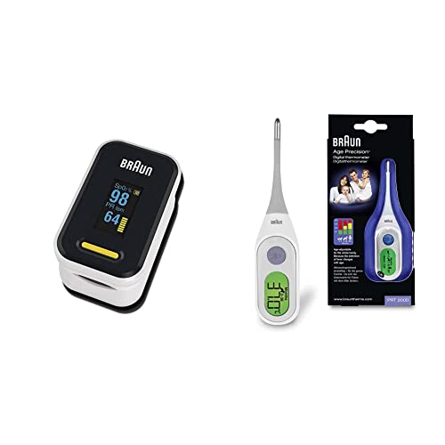 Precisión clínica en casa controlando oxígeno y fiebre con el combo Braun YK-81CEU