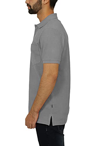 Image of Celsius Men's Half Sleeve Classic Solid Pique Polo with Pocket