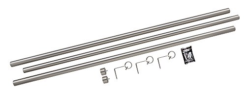 Umbra Cappa, 1-1/4” Adjustable Curtain Rod For Windows – 72 To 144” Drapery Rod, Nickel & 242731-782-Rem Basic Curtain Drapery Holdback For Window, Silver/Nickel 5 X 4.8 X 2.8 Inches #TOP2