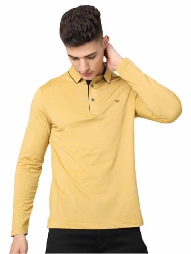 Image of STELLERS Men's Full Sleeve Polo T-Shirt | Feather Touch Feel| Regular Fit| Odour Resistant| Anti-Static| Wrinkle Free| Quick Dry | Stretchable| Lightweight| Sweat-Proof