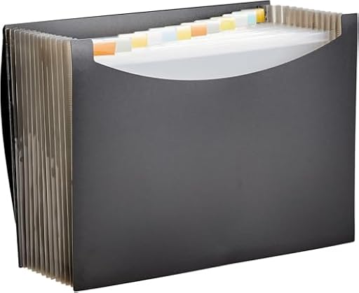 Amazon Basics Carpeta de acordeón (tamaño A4), Paquete de 1, Negra | Ya disponible en tu tienda friki favorita! En mundofriki.es!