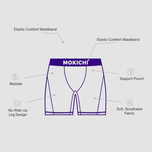 Image of Men's Microfiber Boxer Briefs for Men | Ultra Soft, Breathable, Moisture Wicking Stretch Trunks | Anti-Chafing Comfort | Elastic Waistband Pack of 3