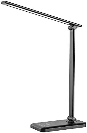 Angdarun LED Schreibtischlampe - Dimmbar Mit USB, 5 Farben & Touch