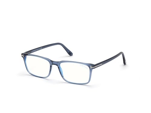 Image of Eyeglasses Tom Ford FT 5735 -B 090 Shiny Transparent Blue, Palladium incht inch Logo /
