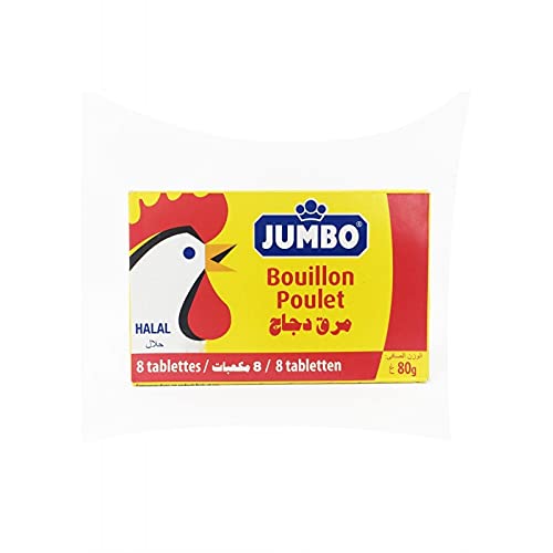 Tablettes Bleu Poulet JUMBO 80G bouillon cube oriental pour relever vos plats - Lot de 4