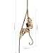 LIYABIN Vintage Monkey Pendant Light, Retro Resin Hemp Rope Monkey Pendant Light Fixture Hanging Lamp with E26 Base Animal Sculpture Ceiling Light for Living Room & Dining Room (Gold)