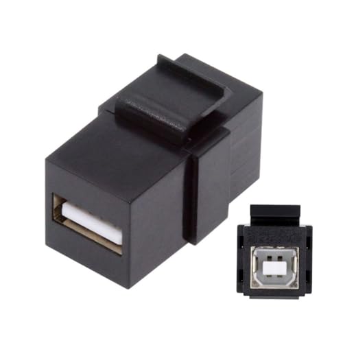 chenyang Adaptador USB Keystone hembra USB 2.0 tipo A hembra a tipo B hembra Keystone Módulo hembra acoplador para placas de pared Panel de enchufe