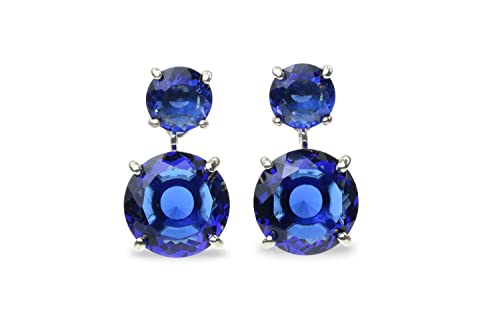 Boucles d'oreilles saphir confortables pour oreilles sensibles
