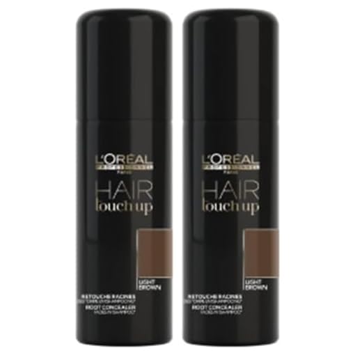 L'Oréal Professionnel Hair Touch Up Light Brown, 75 ml (Packung mit 2)