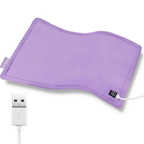 Comfheat Cojín térmico USB, 5 V, para aliviar el dolor, 3 niveles de calor y apagado automático, terapia de calor para aliviar el dolor de calambres abdominales (40 x 30 cm) (no recargable), color