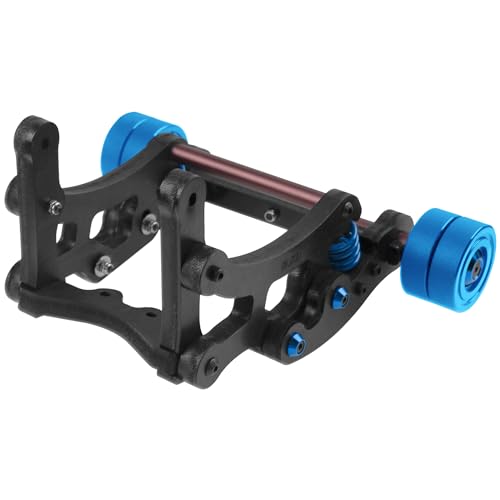 ShareGoo Wheelie Bar Set w/Dual Spring Buffer Front Stand Up Wheel Compatible with Traxxas 1/5 6S 8S X-MAXX RC Car Upgrades Part (Blue) by Share Goo - Image 5