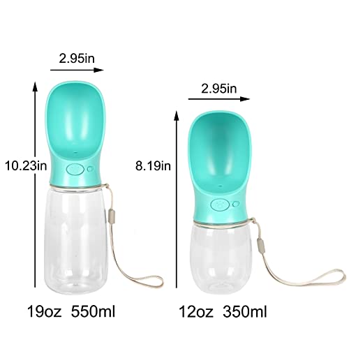 Cofoetln Dog Water Bottle, 19Oz Portable Pet Water Bottles For Outdoor Walking, Hiking, Travel, Leak Proof Water Bottle, Drink Bottle Bowls Bpa Free (19Oz, Blue) #TOP1