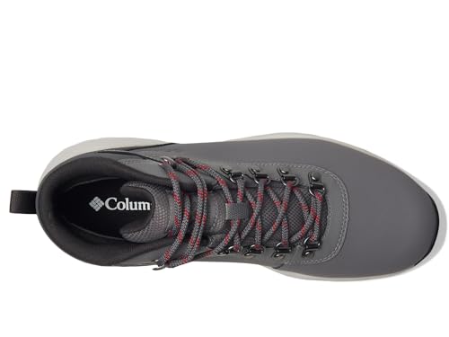 Columbia Men's Newton Wander Leather Hiking Shoe, City Grey/Mountain Red, 10.5